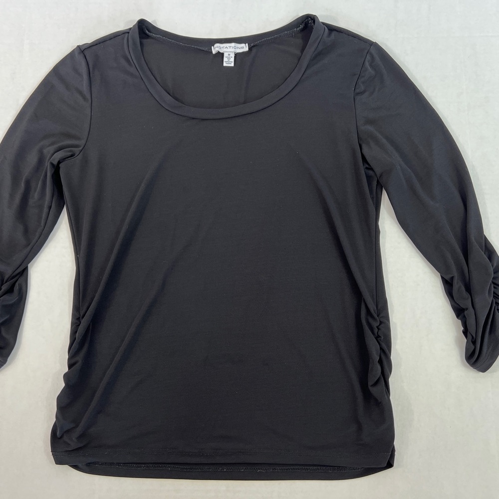 Notations Womens 3/4 Sleeve Top Size M